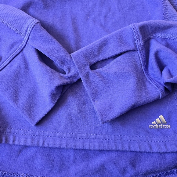 Adidas quater zip top with thumb holes size small - Picture 7 of 8